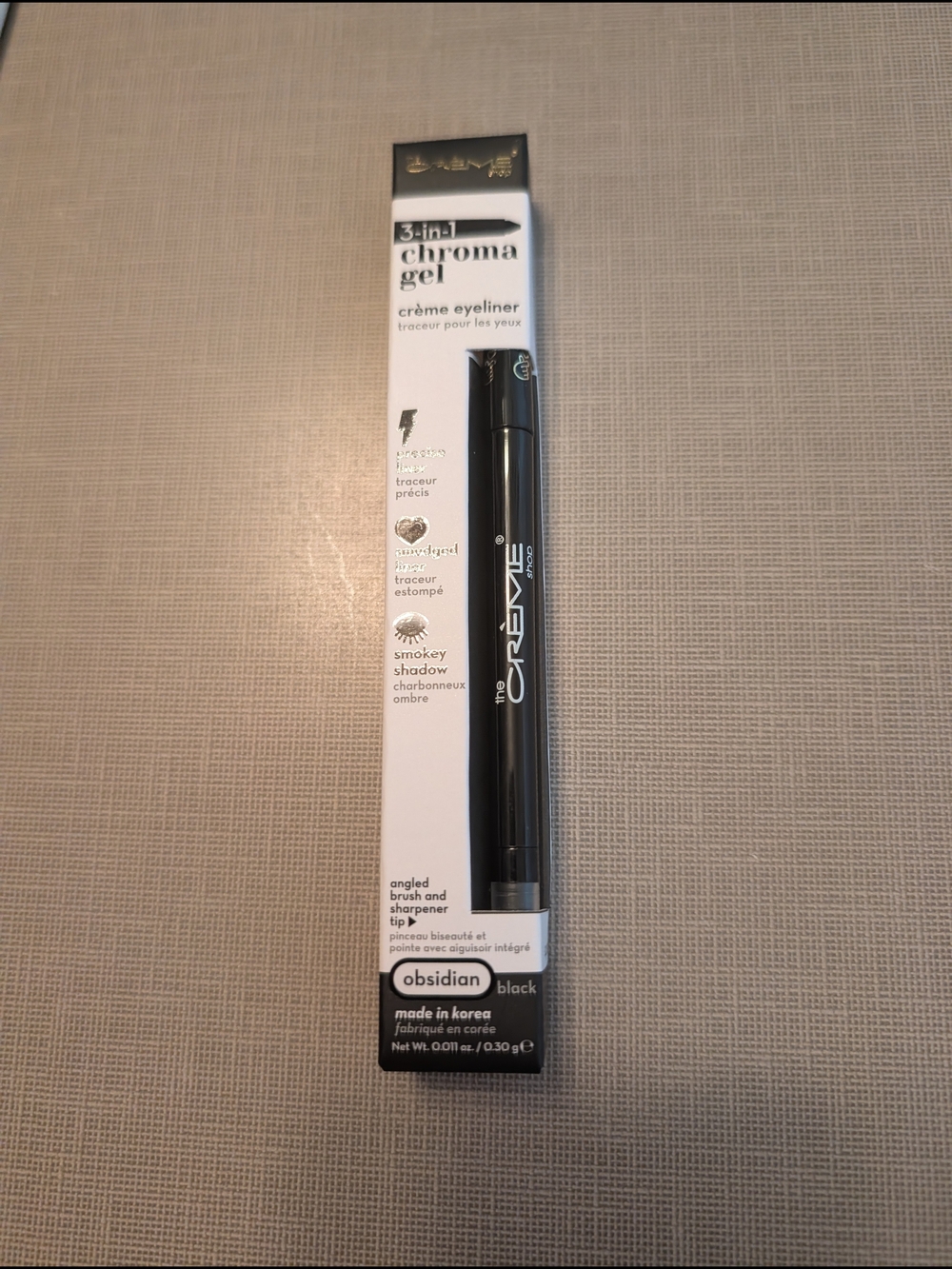 The Crème Shop Eyeliner Chroma Gel 3-in-1 in Obsidian Black